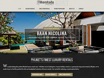 website design: phuket rentals